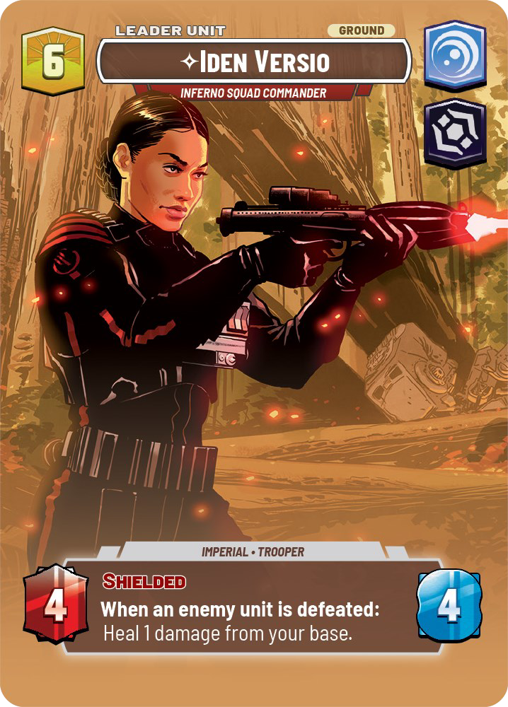 Iden Versio - R 254/252 - Spark of Rebellion SOR - Star Wars Unlimited (Showcase Foil)