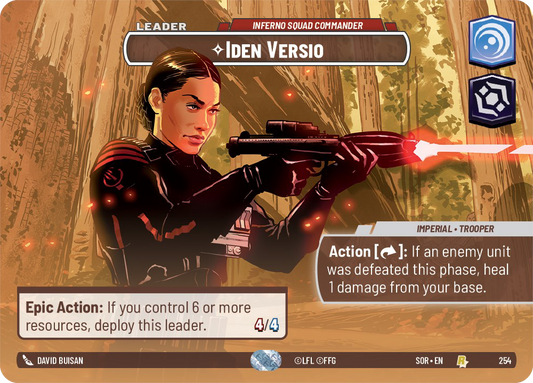 Iden Versio - R 254/252 - Spark of Rebellion SOR - Star Wars Unlimited (Showcase Foil)