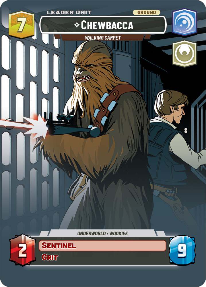 Chewbacca - C 255/252 - Spark of Rebellion SOR - Star Wars Unlimited (Showcase Foil)