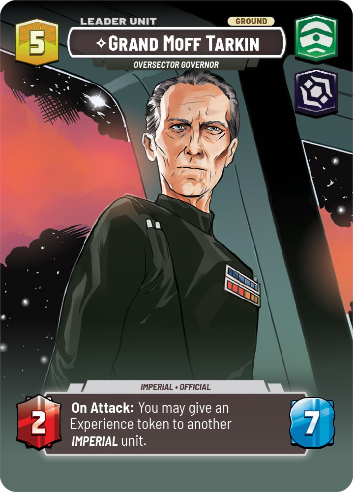 Grand Moff Tarkin - C 258/252 - Spark of Rebellion SOR - Star Wars Unlimited (Showcase Foil)