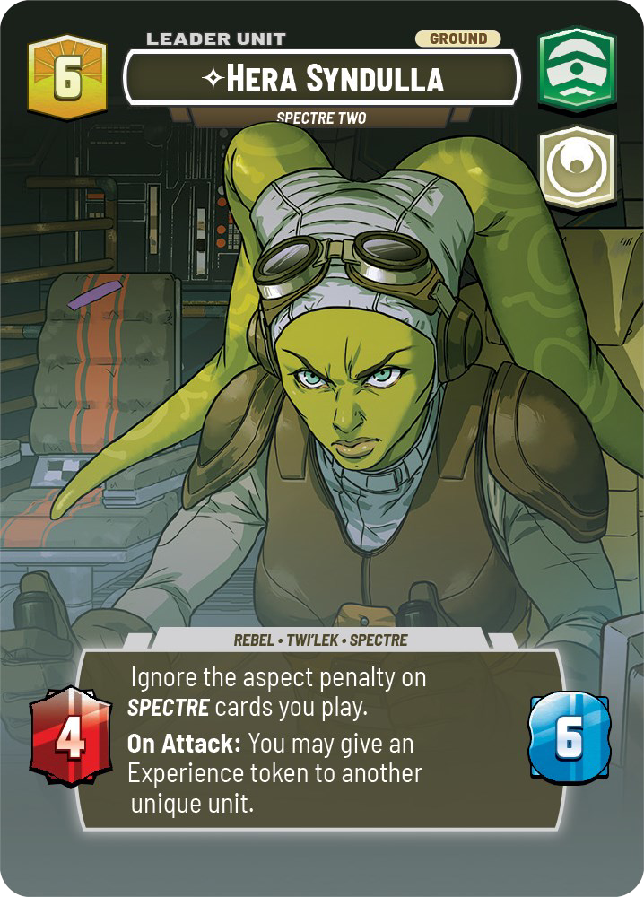 Hera Syndulla - R 259/252 - Spark of Rebellion SOR - Star Wars Unlimited (Showcase Foil)