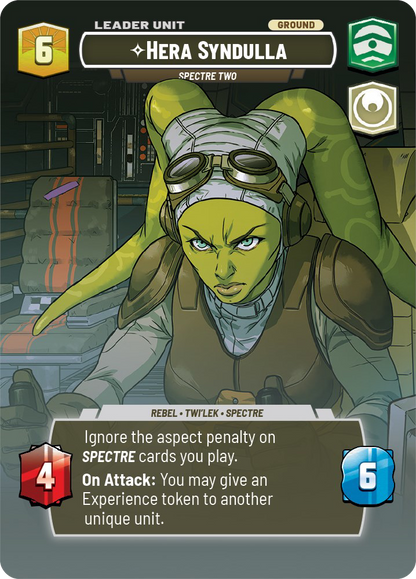 Hera Syndulla - R 259/252 - Spark of Rebellion SOR - Star Wars Unlimited (Showcase Foil)