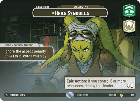 Hera Syndulla - R 259/252 - Spark of Rebellion SOR - Star Wars Unlimited (Showcase Foil)