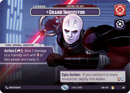 Grand Inquisitor - R 261/252 - Spark of Rebellion SOR - Star Wars Unlimited (Showcase Foil)