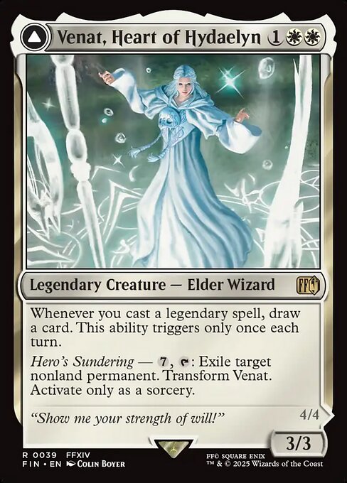 Venat, Heart of Hydaelyn // Hydaelyn, the Mothercrystal - Final Fantasy FIN - NM - 0039 R (Foil)