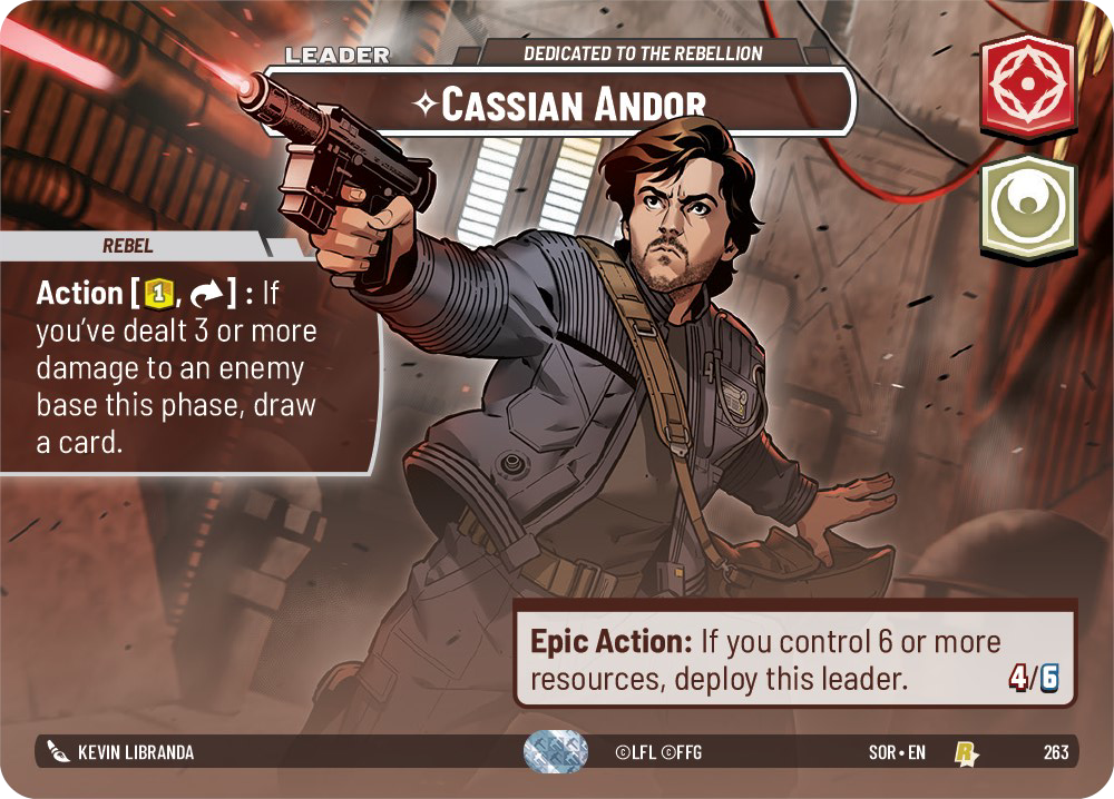 Cassian Andor - R 263/252 - Spark of Rebellion SOR - Star Wars Unlimited (Showcase Foil)