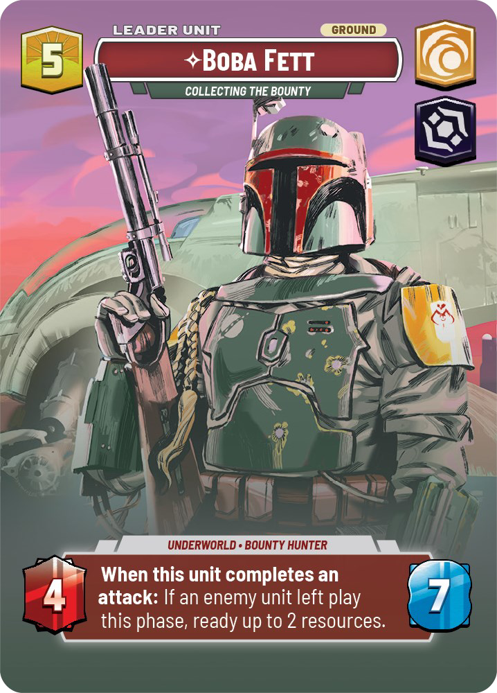 Boba Fett - C 265/252 - Spark of Rebellion SOR - Star Wars Unlimited (Showcase Foil)