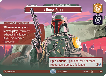 Boba Fett - C 265/252 - Spark of Rebellion SOR - Star Wars Unlimited (Showcase Foil)