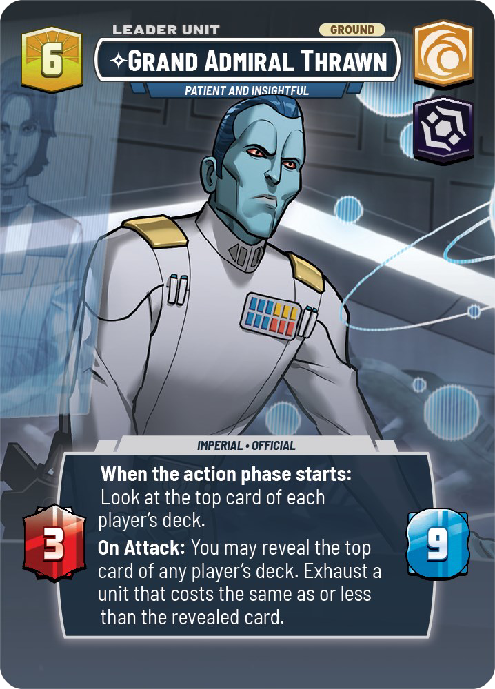 Grand Admiral Thrawn - R 266/252 - Spark of Rebellion SOR - Star Wars Unlimited (Showcase Foil)