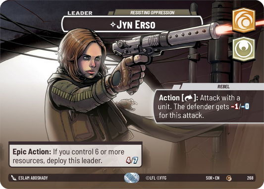 Jyn Erso - C 268/252 - Spark of Rebellion SOR - Star Wars Unlimited (Showcase Foil)