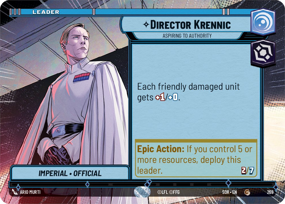 Director Krennic C 269/252 - Spark of Rebellion SOR - Star Wars Unlimited (Hyperspace)