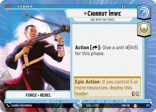 Chirrut Imwe - R 272/252 - Spark of Rebellion SOR - Star Wars Unlimited (Hyperspace)