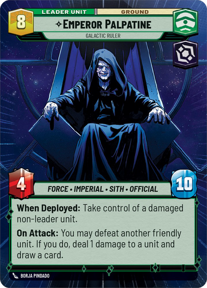 Emperor Palpatine - R 273/252 - Spark of Rebellion SOR - Star Wars Unlimited (Hyperspace)