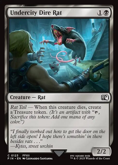 Undercity Dire Rat - Final Fantasy FIN - NM - 0123 C (Foil)