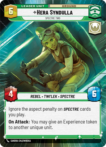 Hera Syndulla - R 275/252 - Spark of Rebellion SOR - Star Wars Unlimited (Hyperspace)