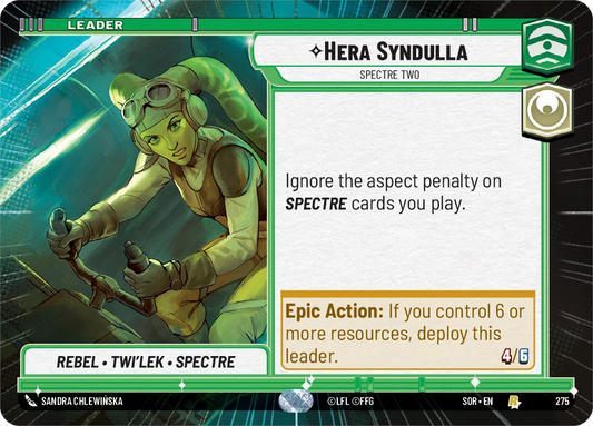 Hera Syndulla - R 275/252 - Spark of Rebellion SOR - Star Wars Unlimited (Hyperspace)