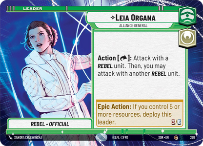 Leia Organa - C 276/252 - Spark of Rebellion SOR - Star Wars Unlimited (Hyperspace)