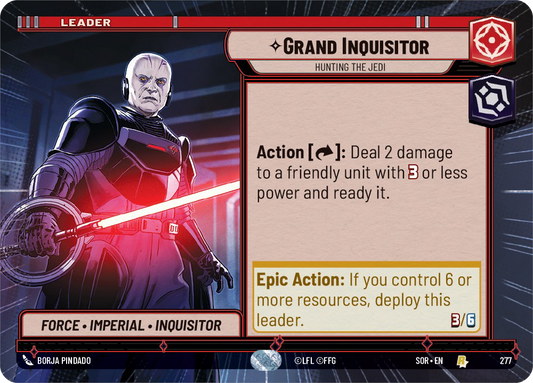 Grand Inquisitor - R 277/252 - Spark of Rebellion SOR - Star Wars Unlimited (Hyperspace)