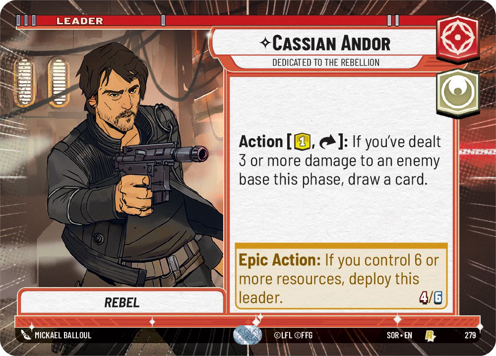 Cassian Andor - R 279/252 - Spark of Rebellion SOR - Star Wars Unlimited (Hyperspace)