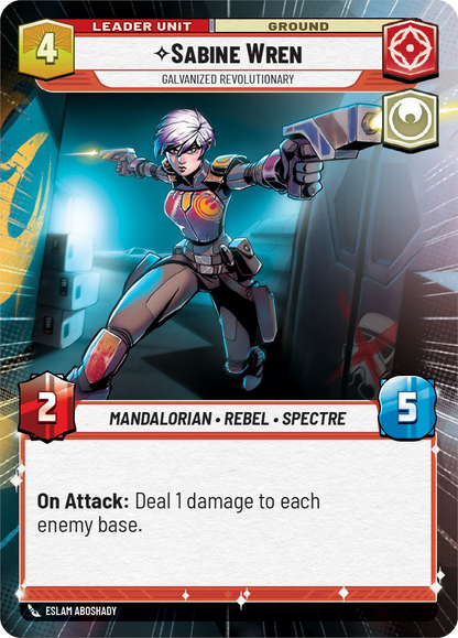 Sabine Wren - C 280/252 - Spark of Rebellion SOR - Star Wars Unlimited (Hyperspace)