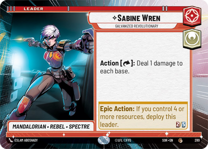 Sabine Wren - C 280/252 - Spark of Rebellion SOR - Star Wars Unlimited (Hyperspace)