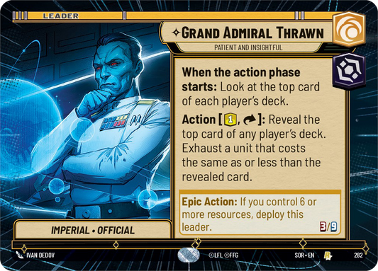 Grand Admiral Thrawn - R 282/252 - Spark of Rebellion SOR - Star Wars Unlimited (Hyperspace)