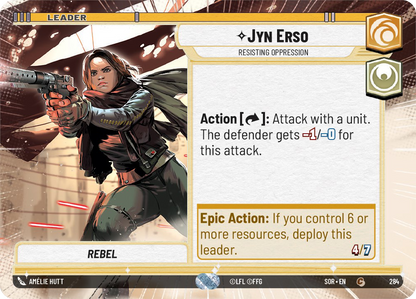 Jyn Erso - C 284/252 - Spark of Rebellion SOR - Star Wars Unlimited (Hyperspace)