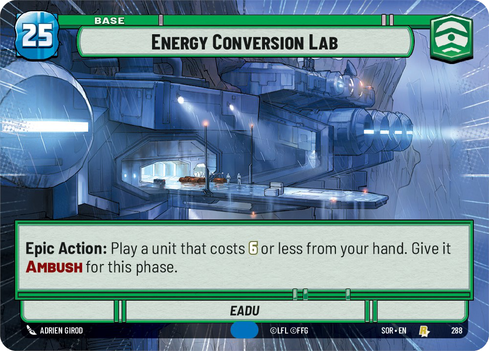 Energy Conversion Lab - R 288/252 - Spark of Rebellion SOR - Star Wars Unlimited (Hyperspace Foil)