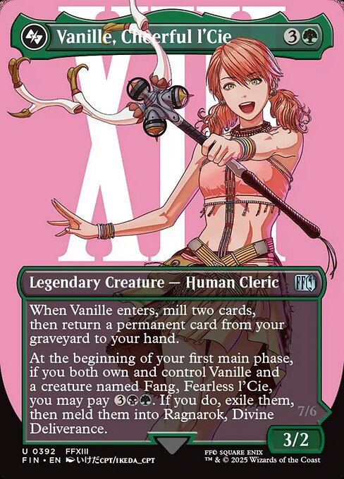Vanille, Cheerful l'Cie - Final Fantasy FIN - NM - 0392 U (Borderless Foil)