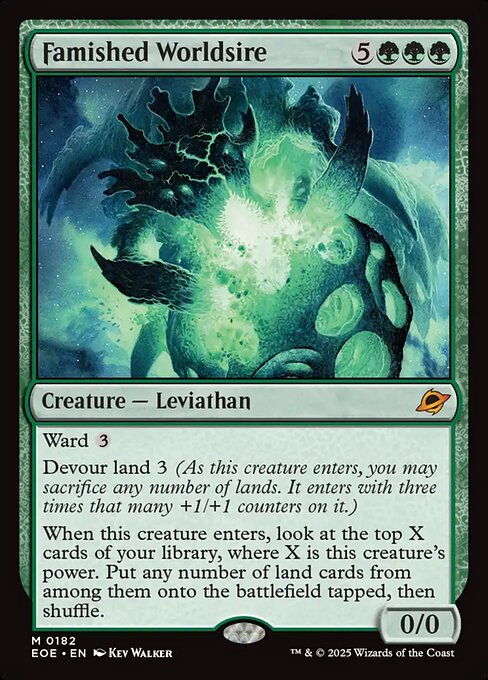 Famished Worldsire - Edge of Eternities EOE - NM - 0182 M (Foil)