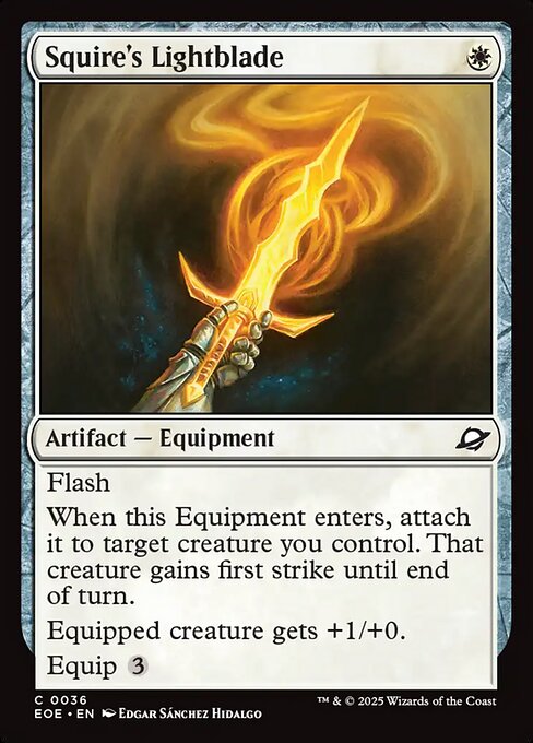 Squire's Lightblade - Edge of Eternities EOE - NM - 0036 C (Foil)