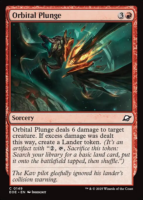 Orbital Plunge - Edge of Eternities EOE - NM - 0149 C (Foil)