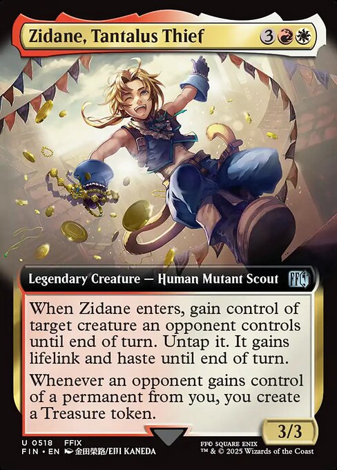 Zidane, Tantalus Thief - Final Fantasy FIN - NM - 0518 U (Extended)