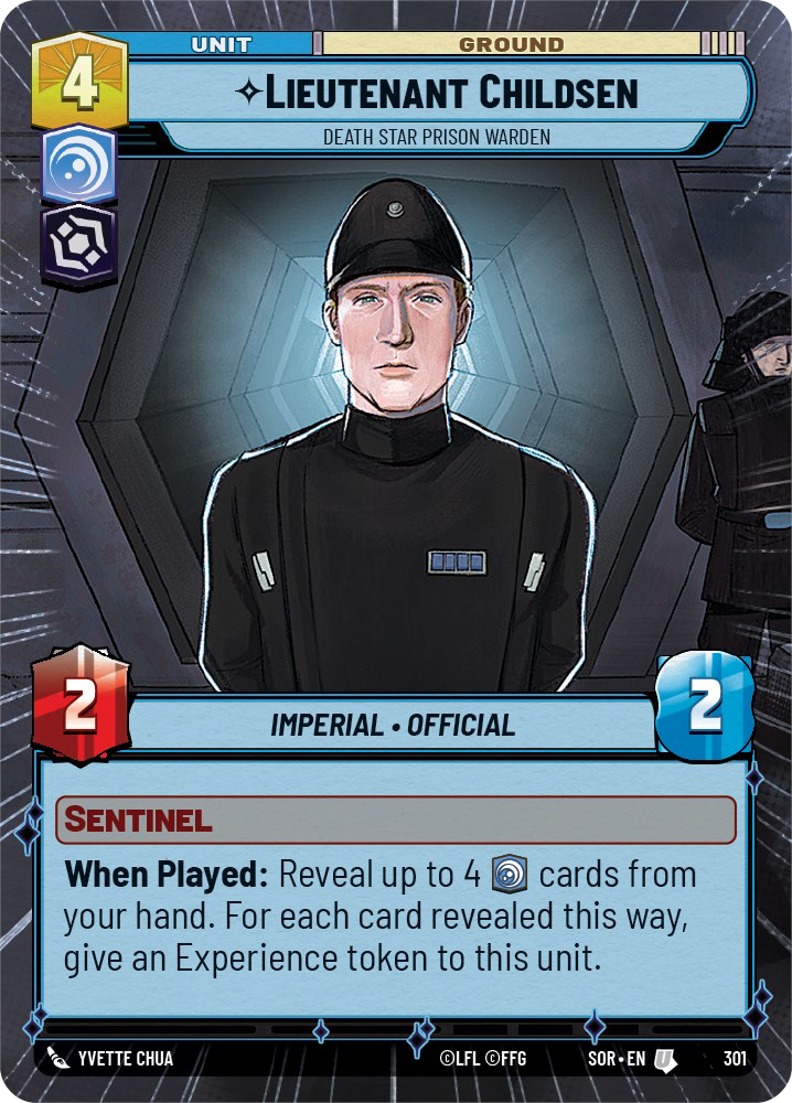 Lieutenant Childsen - U 301/252 - Spark of Rebellion SOR - Star Wars Unlimited (Hyperspace Foil)