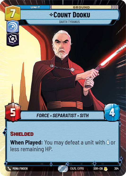 Count Dooku - R 304/252 - Spark of Rebellion SOR - Star Wars Unlimited (Hyperspace Foil)