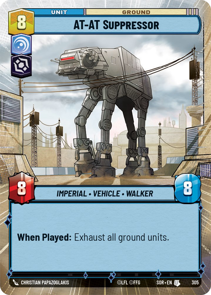 AT-AT Suppressor - U 305/252 - Spark of Rebellion SOR - Star Wars Unlimited (Hyperspace)