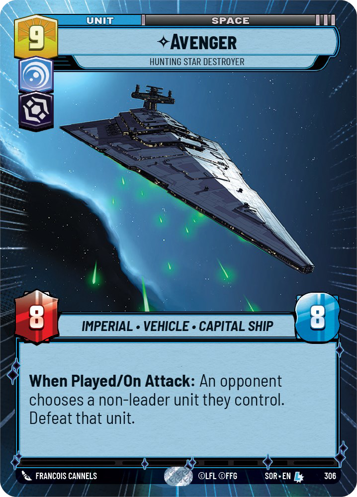 Avenger - L 306/252 - Spark of Rebellion SOR - Star Wars Unlimited (Hyperspace)