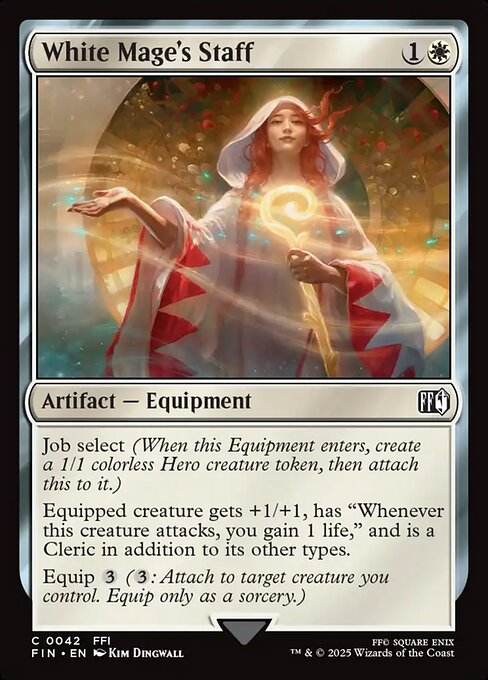 White Mage's Staff - Final Fantasy FIN - NM - 0042 C (Foil)