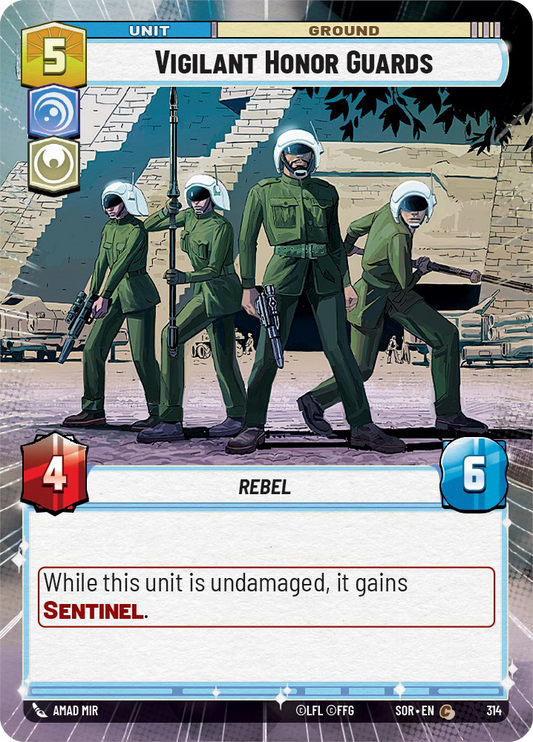 Vigilant Honor Guards - C 314/252 - Spark of Rebellion SOR - Star Wars Unlimited (Hyperspace Foil)