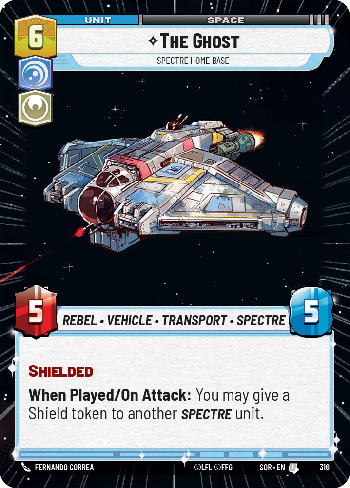 The Ghost - U 316/252 - Spark of Rebellion SOR - Star Wars Unlimited (Hyperspace)