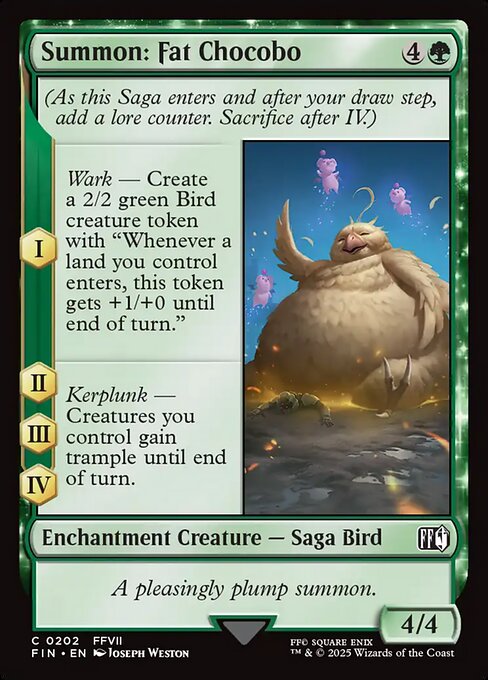 Summon: Fat Chocobo - Final Fantasy FIN - NM - 0202 C (Foil)