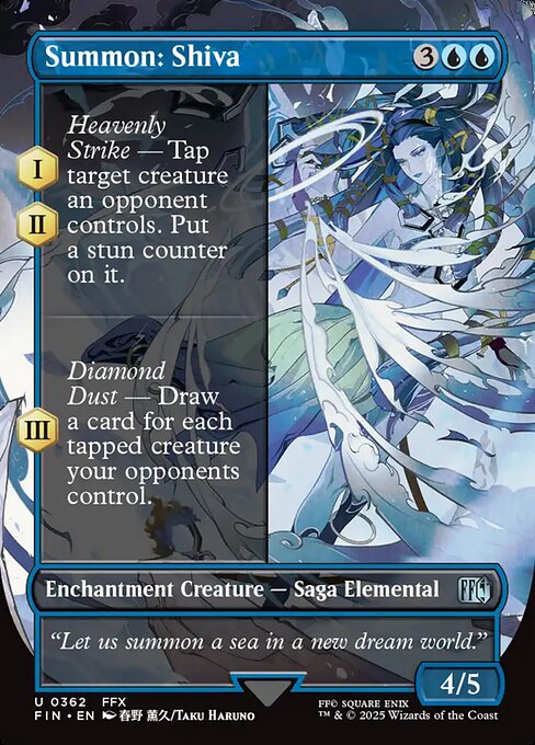 Summon: Shiva - Final Fantasy FIN - NM - 0362 U (Borderless Foil)