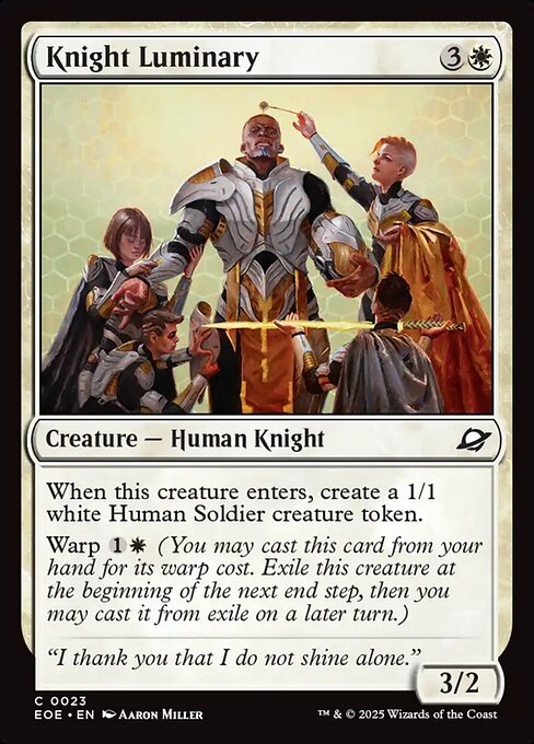 Knight Luminary - Edge of Eternities EOE - NM - 0023 C (Foil)