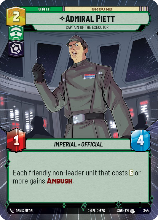 Admiral Piett - U 344/252 - Spark of Rebellion SOR - Star Wars Unlimited (Hyperspace)