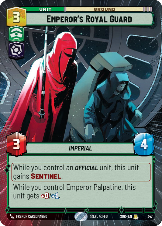 Emperor's Royal Guard - R 347/252 - Spark of Rebellion SOR - Star Wars Unlimited (Hyperspace Foil)