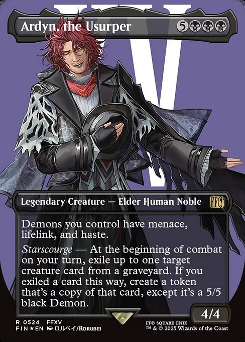 Ardyn, the Usurper - Final Fantasy FIN - NM - 0524 R (Borderless Surge Foil)
