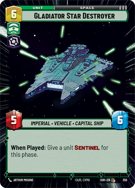 Gladiator Star Destroyer - C 350/252 - Spark of Rebellion SOR - Star Wars Unlimited (Hyperspace)