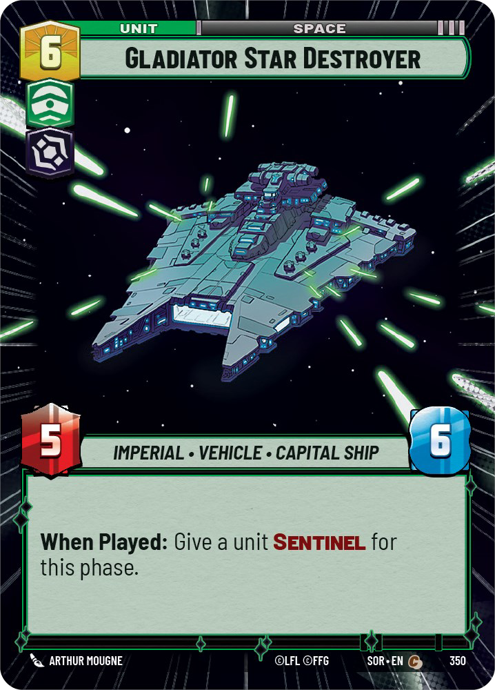 Gladiator Star Destroyer - C 350/252 - Spark of Rebellion SOR - Star Wars Unlimited (Hyperspace Foil)