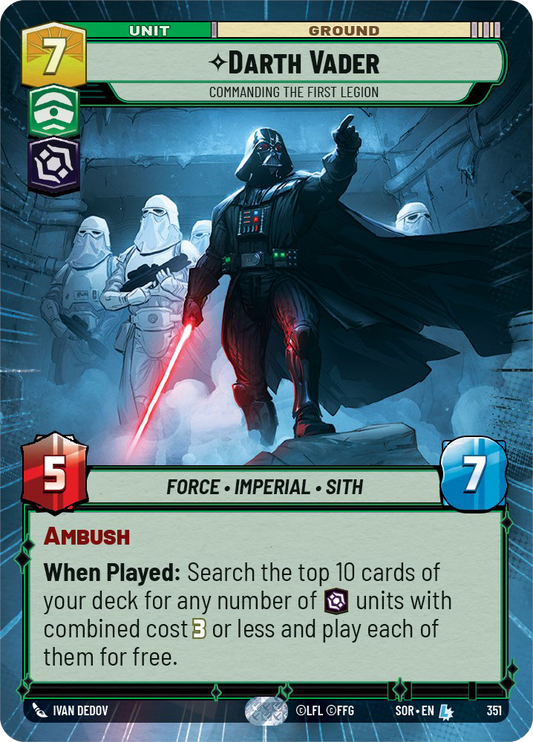 Darth Vader - L 351/252 - Spark of Rebellion SOR - Star Wars Unlimited (Hyperspace Foil)