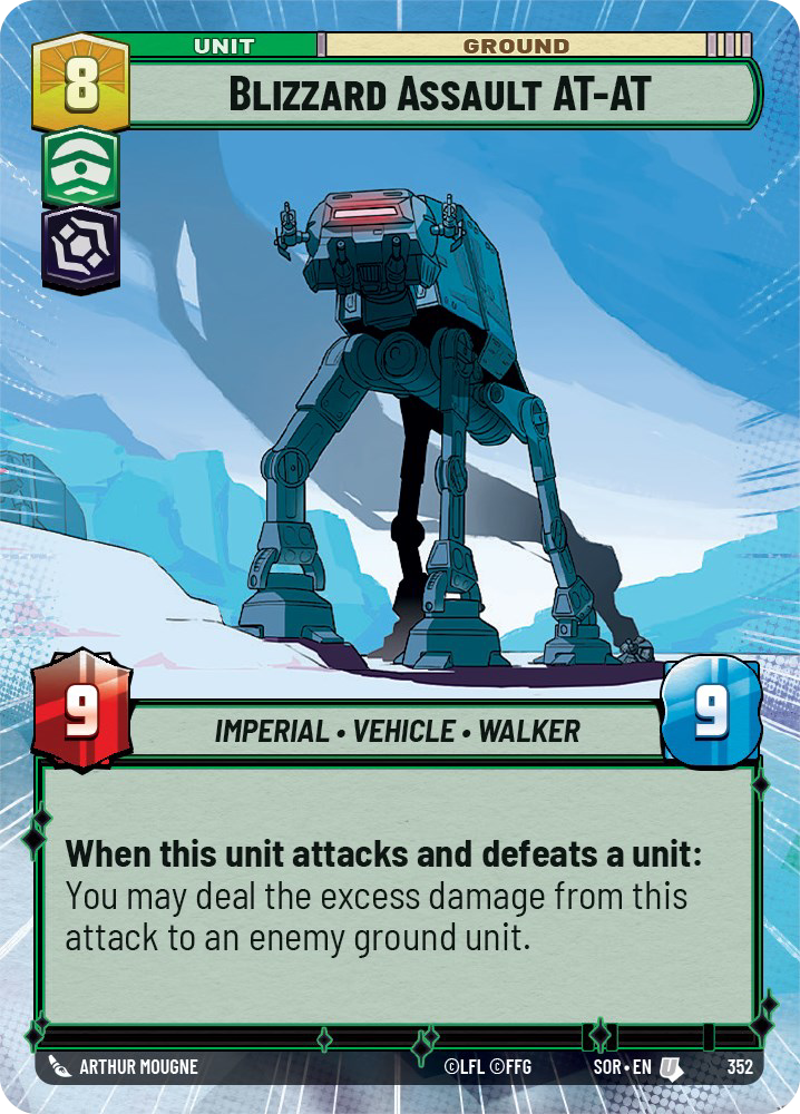 Blizzard Assault AT-AT - U 352/252 - Spark of Rebellion SOR - Star Wars Unlimited (Hyperspace)